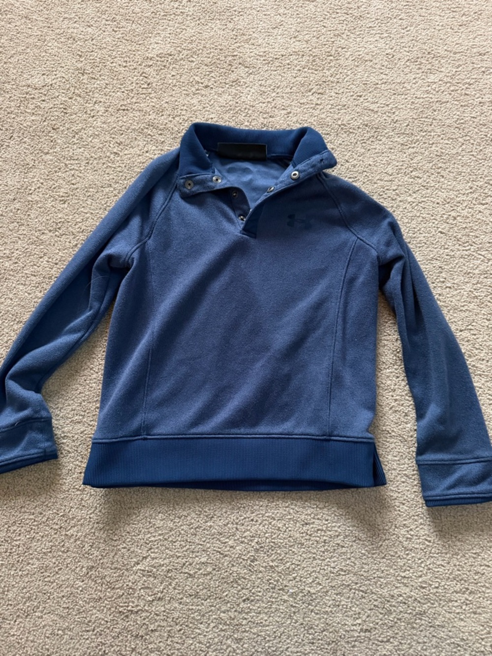 Under Armour Navy Blue Snap-Front Fleece Top
